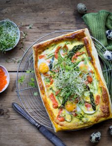 lohi-parsapiirakka, helppopiirakka voitaikinasta, lehtitaikinapiirakka,pääsiäisherkkuja